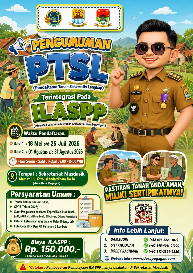 Pengumuman program PTSL terintegrasi ILASPP Desa Pegagan